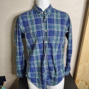 JCrew Mens Plaid Button Down Shirt Size Small 14-14.5